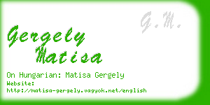 gergely matisa business card
